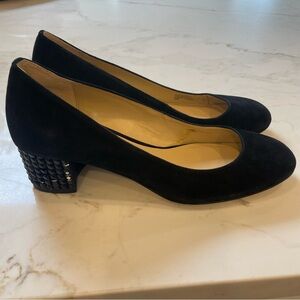 Michael Kors Black Suede Block Heel Pumps. Gorgeous 😍 size 6.5. 2 inch heel